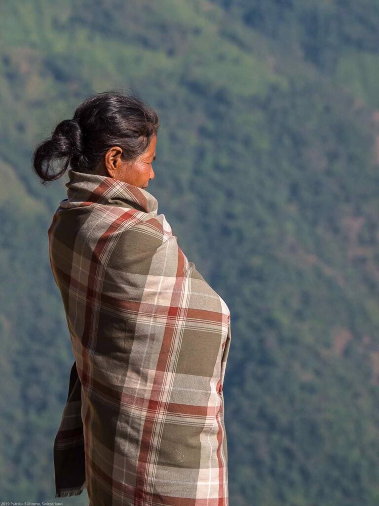 Khasi Lady with a view of the Cherrapunjee plateau